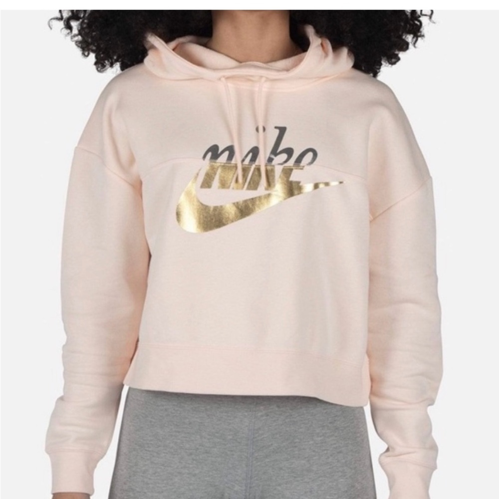 SOLD Pink Nike Cropped Hoodie
